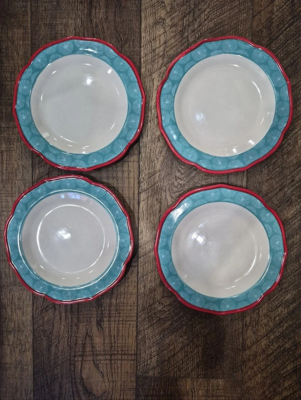 The Pioneer Woman Stoneware Discontinued Happiness Dinner Plates 10.5